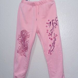 FASHIONABLE JAPANESE AESTHETIC POLYESTER JOGGER SWEATPANTS! SIZE L. NEVER WORN!!